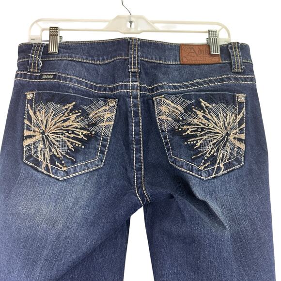 Adiktd Embellished Starched Bootcut Long Jeans Size 10 / 31 x 36 Length - Picture 4 of 7